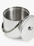 John Lewis Hammered Stainless Steel Ice Bucket with Lid, Silver