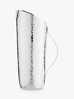 John Lewis Hammered Stainless Steel Pitcher, 2L, Silver, Stainless Steel