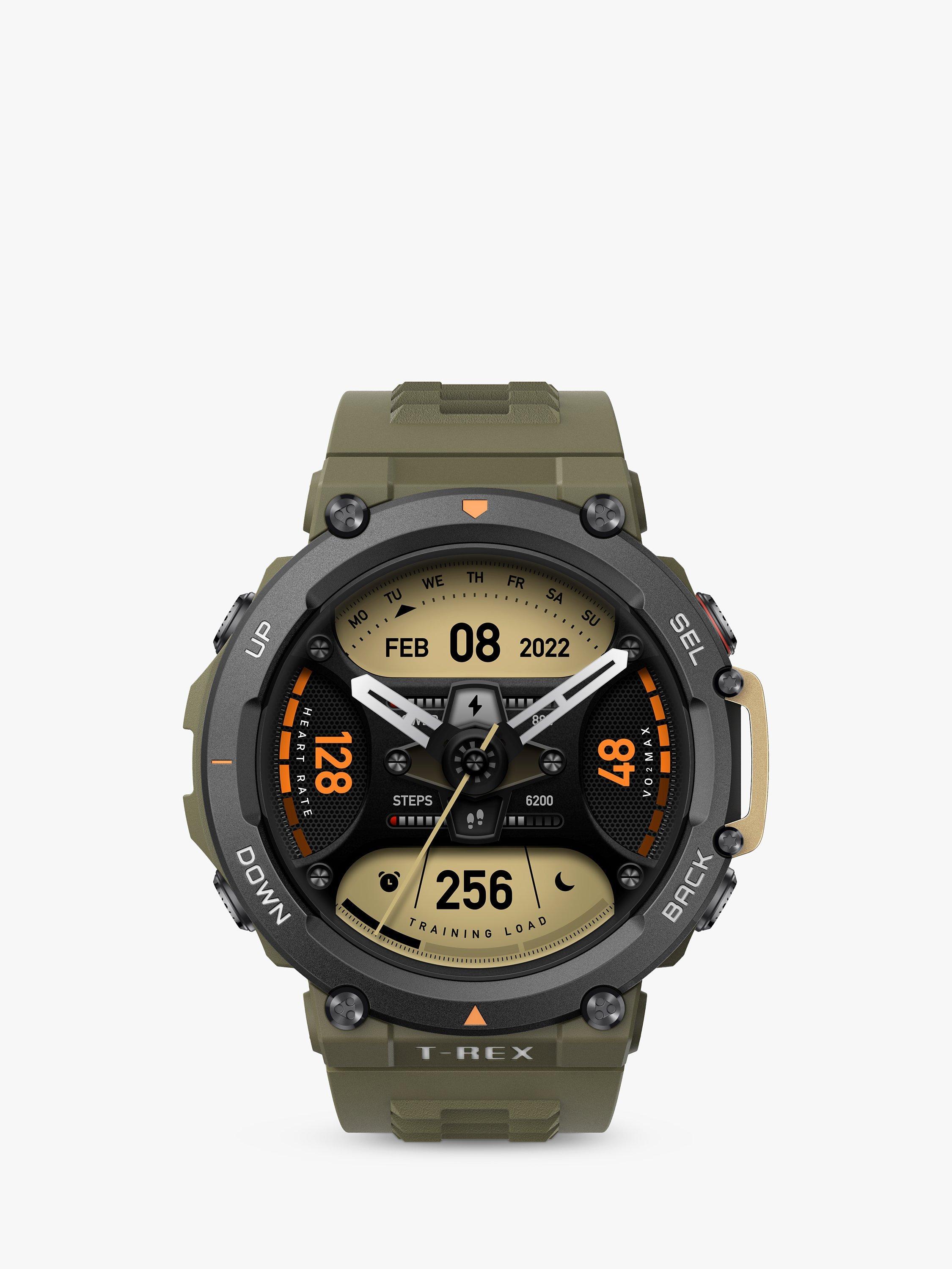 Amazfit T-Rex 2 Rugged Outdoor Fitness Smartwatch, Polymer Alloy with Silicone Strap, Wild Green