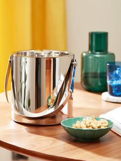 John Lewis Stainless Steel Lidded Ice Bucket - view 2, Stainless Steel
