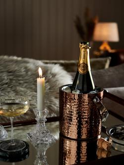John Lewis Hammered Stainless Steel Ice Bucket, Copper - view 2, Copper