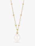 Dower & Hall Pearl Pendant Beaded Necklace, Gold