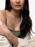 Dower & Hall Pearl Pendant Beaded Necklace, Gold