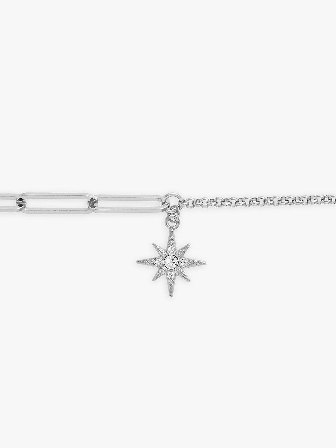 Product image 2 of 4, which shows Olivia Burton Celestial North Star Mismatch Chain Bracelet, Silver