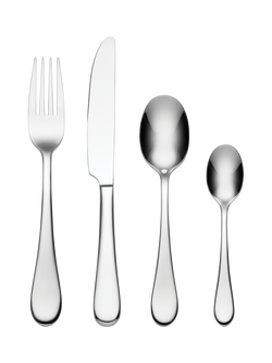Oneida Icarus Stainless Steel Cutlery Set, 24 Piece/6 Place Settings, Silver