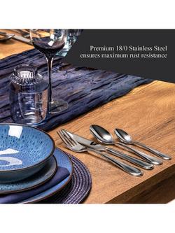 Oneida Icarus Stainless Steel Cutlery Set, 24 Piece/6 Place Settings - view 2, Silver