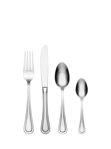 Oneida Barcelona Stainless Steel Cutlery Set, 16 Piece/4 Place Settings, Silver