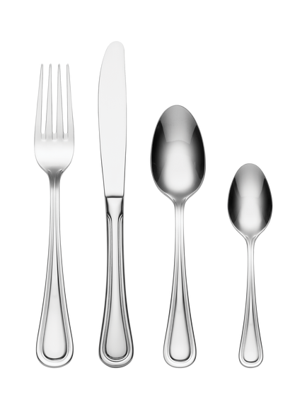 Oneida Barcelona Stainless Steel Cutlery Set, 24 Piece/6 Place Settings, Silver