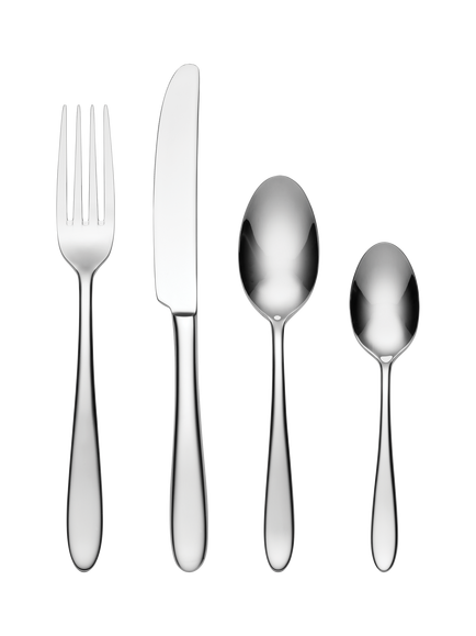 Oneida Mascagni II Stainless Steel Cutlery Set, 24 Piece/6 Place Settings, Silver