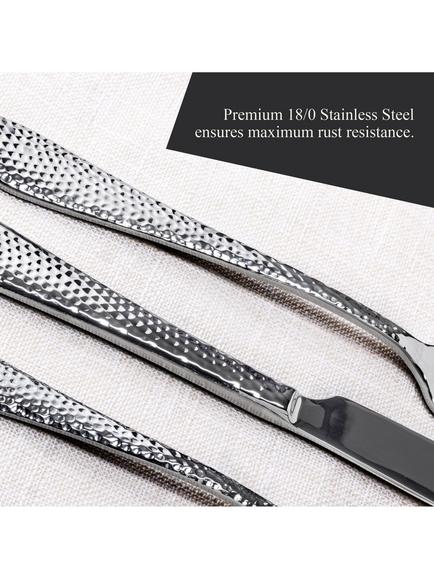 Oneida Tibet Stainless Steel Cutlery Set, 24 Piece/6 Place Settings - view 2, Silver