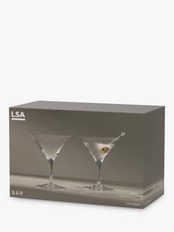 LSA International Bar Collection Martini Glasses, Set of 2, 180ml, Clear - view 2, Clear