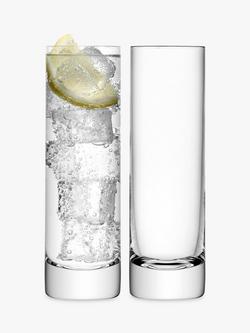 LSA International Bar Collection Long Drink Glasses, Set of 2, 250ml, Clear, Clear