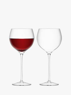 LSA International Wine Red Wine Balloon Glass, Set of 2, 570ml, Clear, Clear