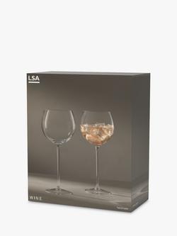 LSA International Wine Red Wine Balloon Glass, Set of 2, 570ml, Clear - view 2, Clear