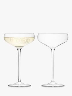 LSA International Wine Saucer Glass, Set of 2, 300ml, Clear, Clear