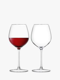 LSA International Wine Red Wine Glass, Set of 2, 400ml, Clear, Clear