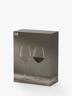 LSA International Wine Red Wine Glass, Set of 2, 400ml, Clear - view 2, Clear