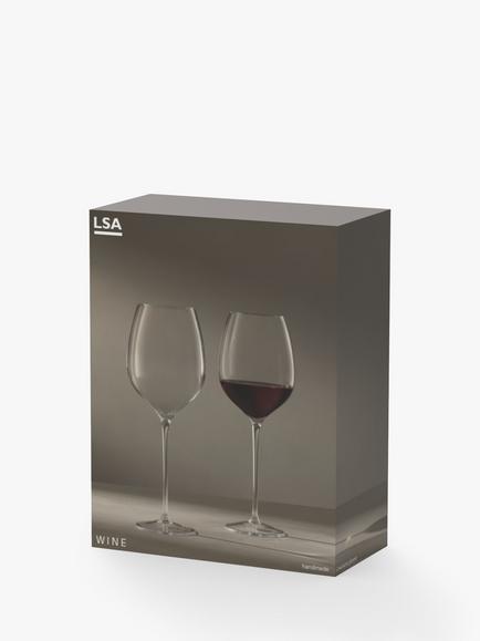 LSA International Wine Red Wine Glass, Set of 2, 400ml, Clear - view 2, Clear