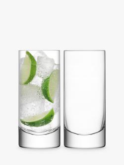 LSA International Bar Collection Highball Glasses, Set of 2, 420ml, Clear, Clear