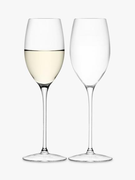 LSA International White Wine Glass, Set of 2, 340ml, Clear, Clear