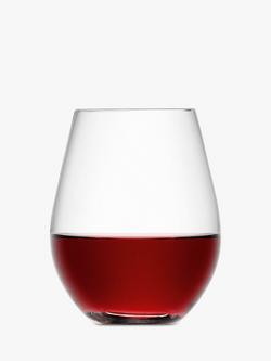 LSA International Wine Stemless Red Wine Glass, Set of 2, 530ml, Clear - view 2, Clear