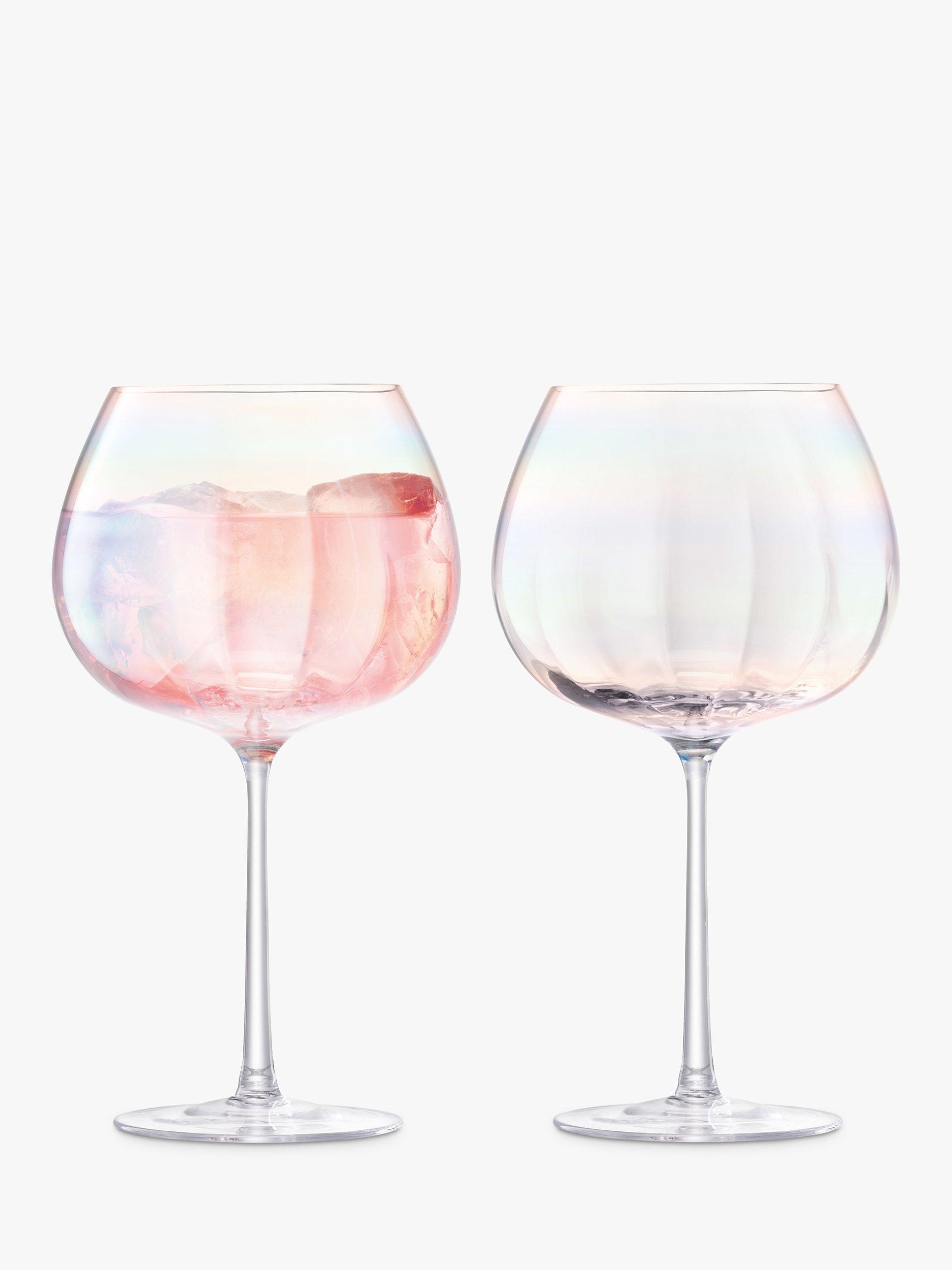 LSA International Pearl Balloon Gin Glass, 650ml, Set of 2, Clear/Multi