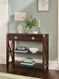 Laura Ashley Balmoral Console Table - view 2, Chestnut Brown