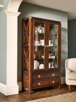Laura Ashley Balmoral Display Storage Cabinet, Dark Chestnut - view 2, Dark Chestnut