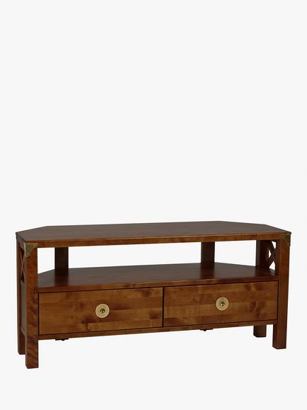 Laura Ashley Balmoral Corner TV Stand for TVs up to 50", Chestnut Brown