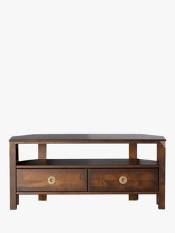 Laura Ashley Balmoral Corner TV Stand for TVs up to 50" - view 2, Chestnut Brown