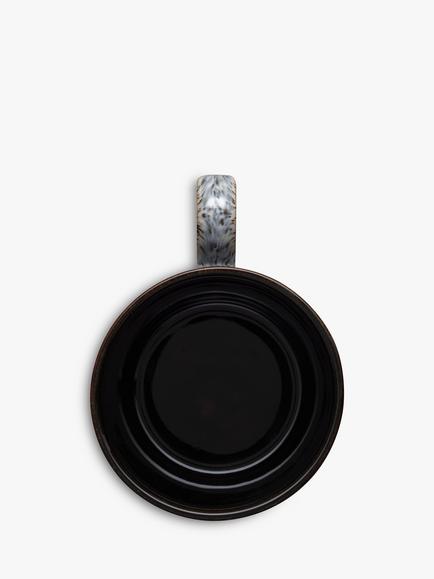 Denby Halo Brew Stoneware Mug, 260ml, Black/Multi - view 2, Black/Multi