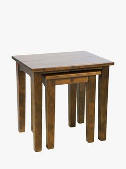 Laura Ashley Garrat Nest of 2 Tables, Dark Brown, Dark Brown