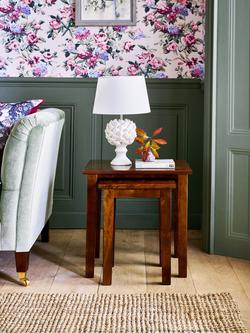 Laura Ashley Garrat Nest of 2 Tables, Dark Brown - view 2, Dark Brown