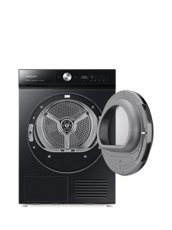 Samsung Series 8 DV90BB9445GB Heat Pump Tumble Dryer, AI Energy, 9kg Load, Black - view 2, Black