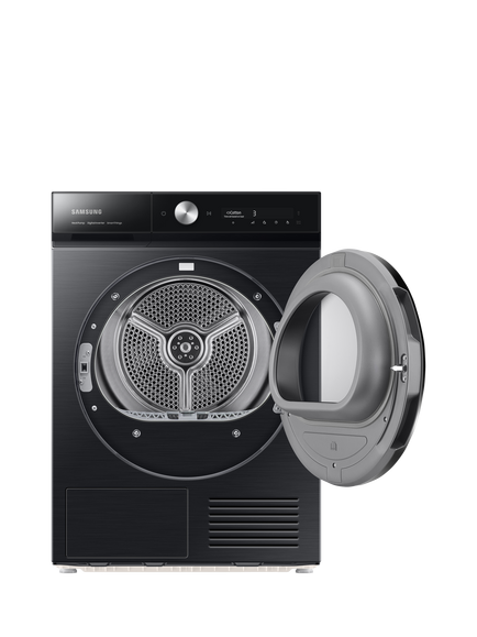 Samsung Series 8 DV90BB9445GB Heat Pump Tumble Dryer, AI Energy, 9kg Load, Black - view 2, Black