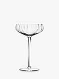 LSA International Aurelia Optic Champagne Saucers, Set of 2, 300ml, Clear