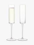 LSA International Otis Champagne Flutes, Set of 2, 150ml, Clear