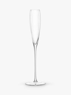 LSA International Aurelia Optic Grand Champagne Flute Glass, Set of 2, 165ml, Clear - view 2, Clear