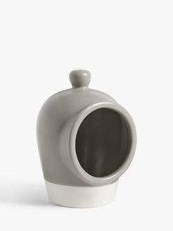 John Lewis Dipped Stoneware Salt Pig, Grey, Grey