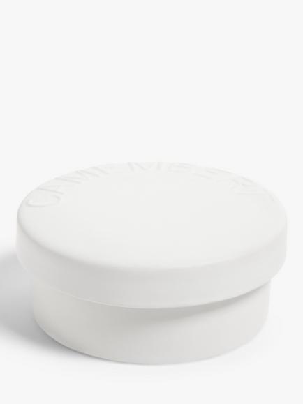 John Lewis Stoneware Camembert  Cheese Baker, 12.5cm, White, White