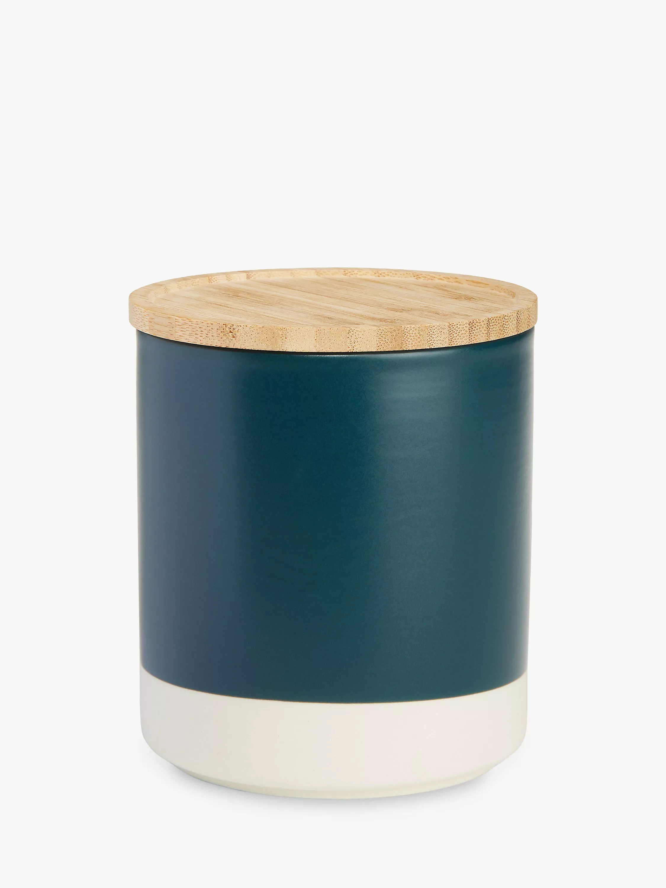 John Lewis Dipped Stoneware Kitchen Storage Jar with Bamboo Lid, 550ml