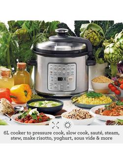 Sage the Fast Slow GO™ Brushed Stainless Steel Multi Slow Cooker, Silver - view 2, Silver