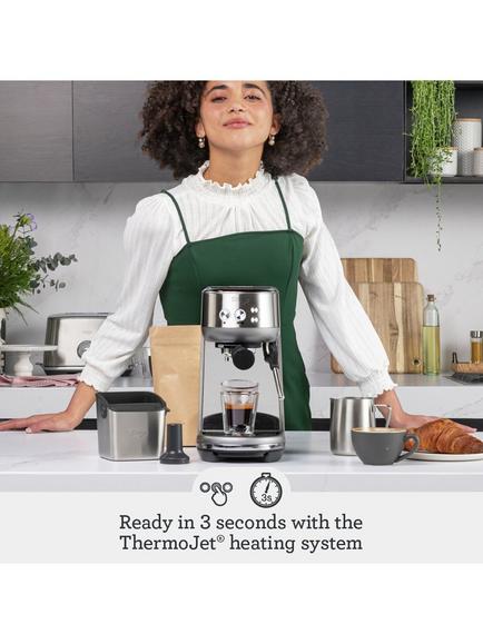Sage Bambino Coffee Machine, Brushed Stainless Steel - view 2, Brushed Stainless Steel
