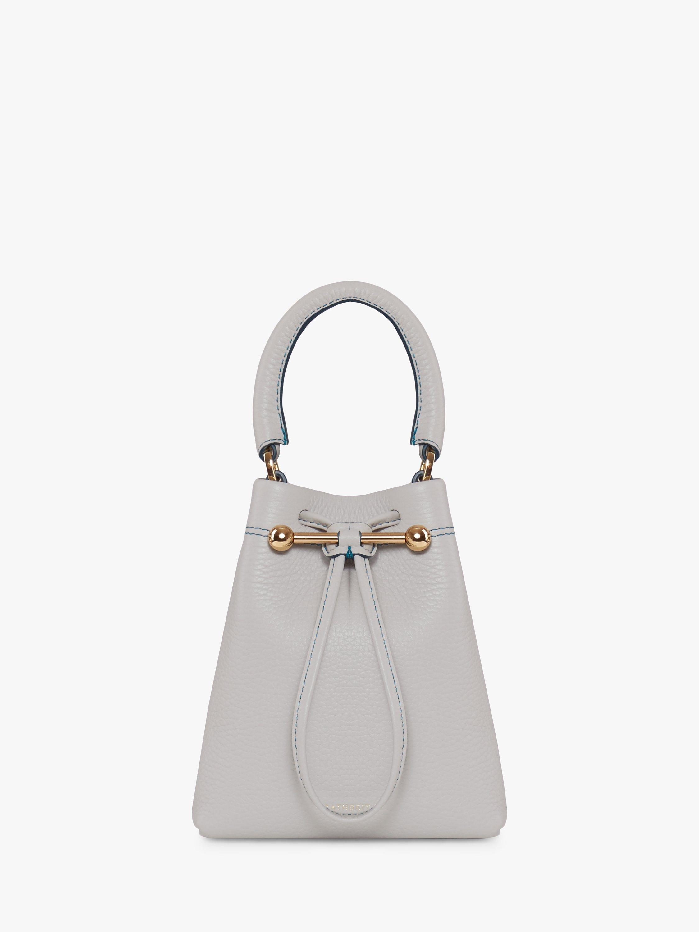 Strathberry SJP City Osette Mini Handbag, Grey/Teal