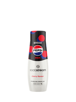 SodaStream Pepsi MAX Cherry Sparkling Drink Mix, 440ml, Black/Cherry