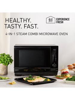 Panasonic NN-DS59NBBPQ 4-in-1 Steam Combination Microwave Oven, 27L, Black - view 2, Black