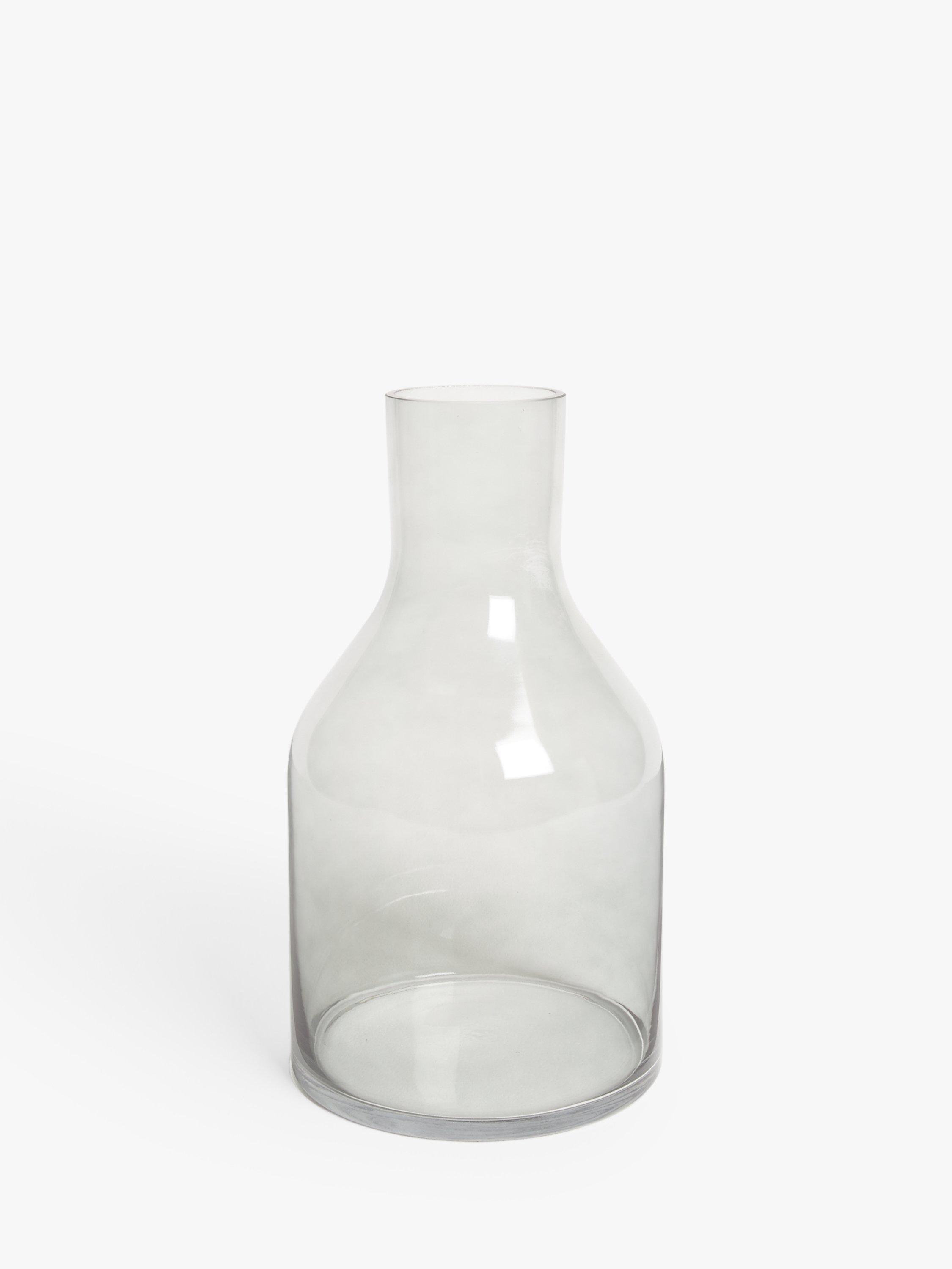 John Lewis Coloured Glass Vase, H36cm, Grey