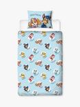 Paw Patrol Reversible Pure Pure Cotton Duvet Cover and Pillowcase Set, Blue/Multi