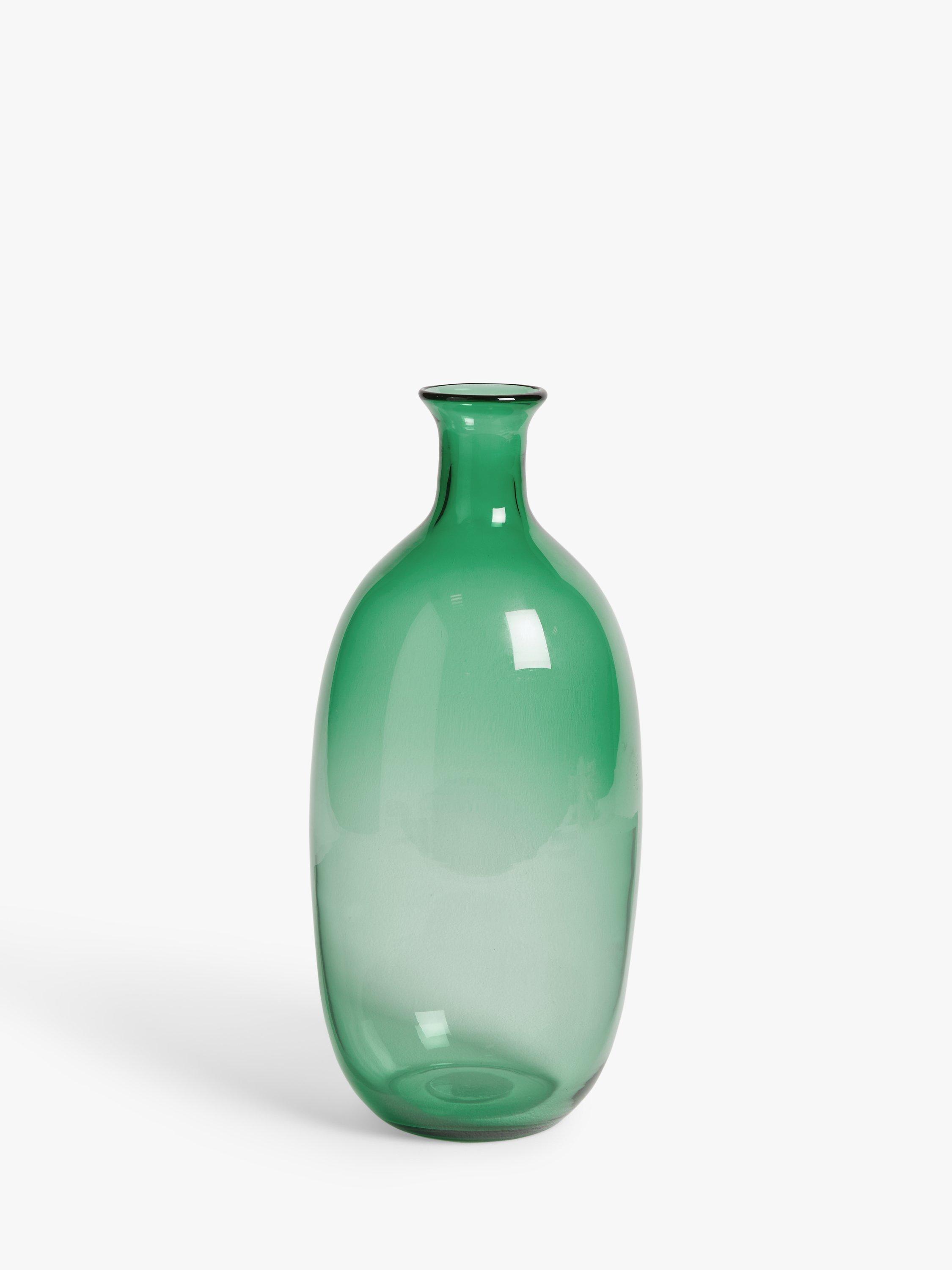 John Lewis Colour Glass Vase, H39cm, Green