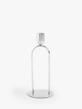 John Lewis Steel Elevated Candle Holder, Silver